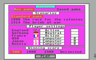 Colonial Conquest screenshot 2 for Atari ST